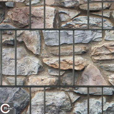 Polyester Sichtschutz Steinmauer Bretagne Detail