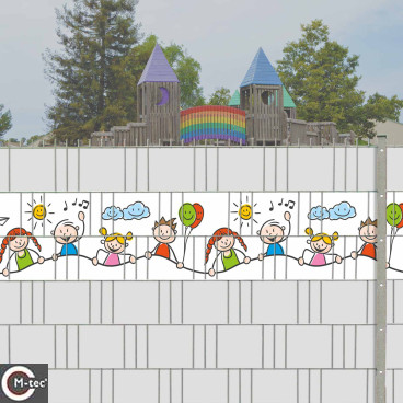 Sichtschutzmotiv Happy Kids für Kindergärten