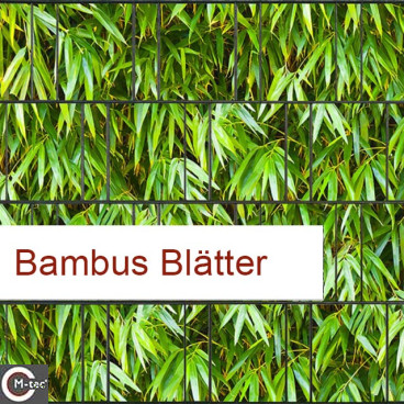 PES Sichtschutzstreifen Motiv Bambus Blätter