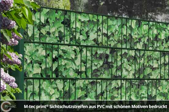 PVC Sichtschutzstreifen mit Motiv
