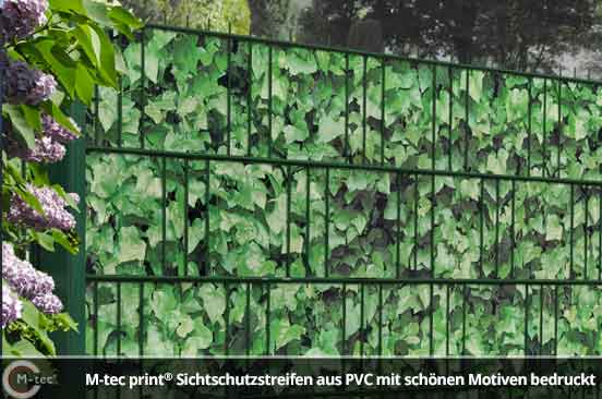 PVC Sichtschutzstreifen mit Motiv