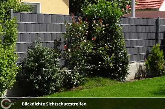 Blickdichte PVC Sichtschutzstreifen einfarbig Blickdichte PVC Sichtschutzstreifen einfarbig