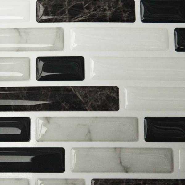 Klebefolie Mosaikfolie weiss-braun Marmoroptik-  1 Stück