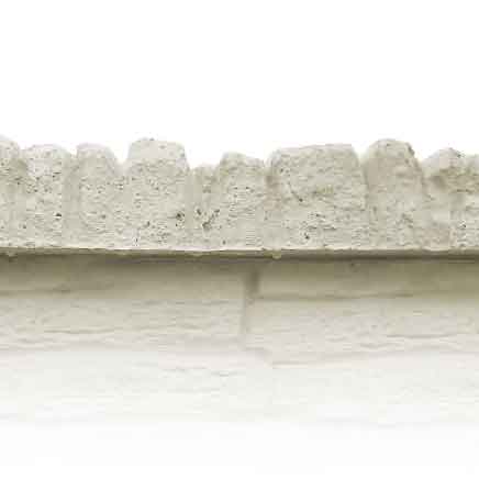 Betonzaun Oberlatte Mediterran Nostalgie weiss-beige