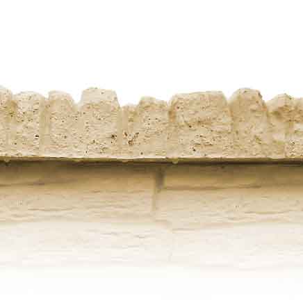 Betonzaun Oberlatte Mediterran Nostalgie hell-gelb