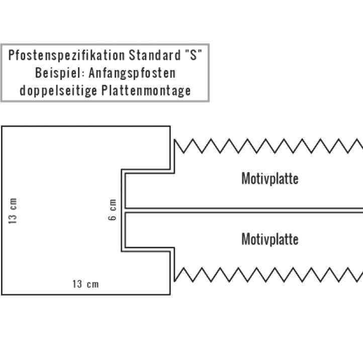 Betonzaun Motiv Flagstone