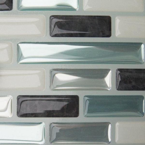 Mosaik Fliesenfolie mint-braun metallic-  1 Stück
