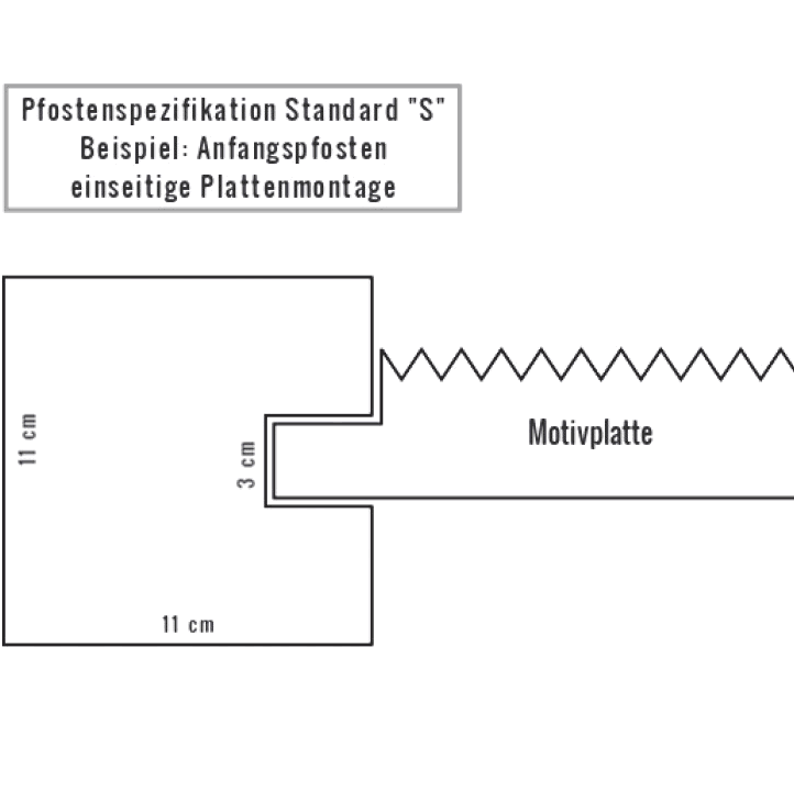 Betonzaun Motiv Flagstone