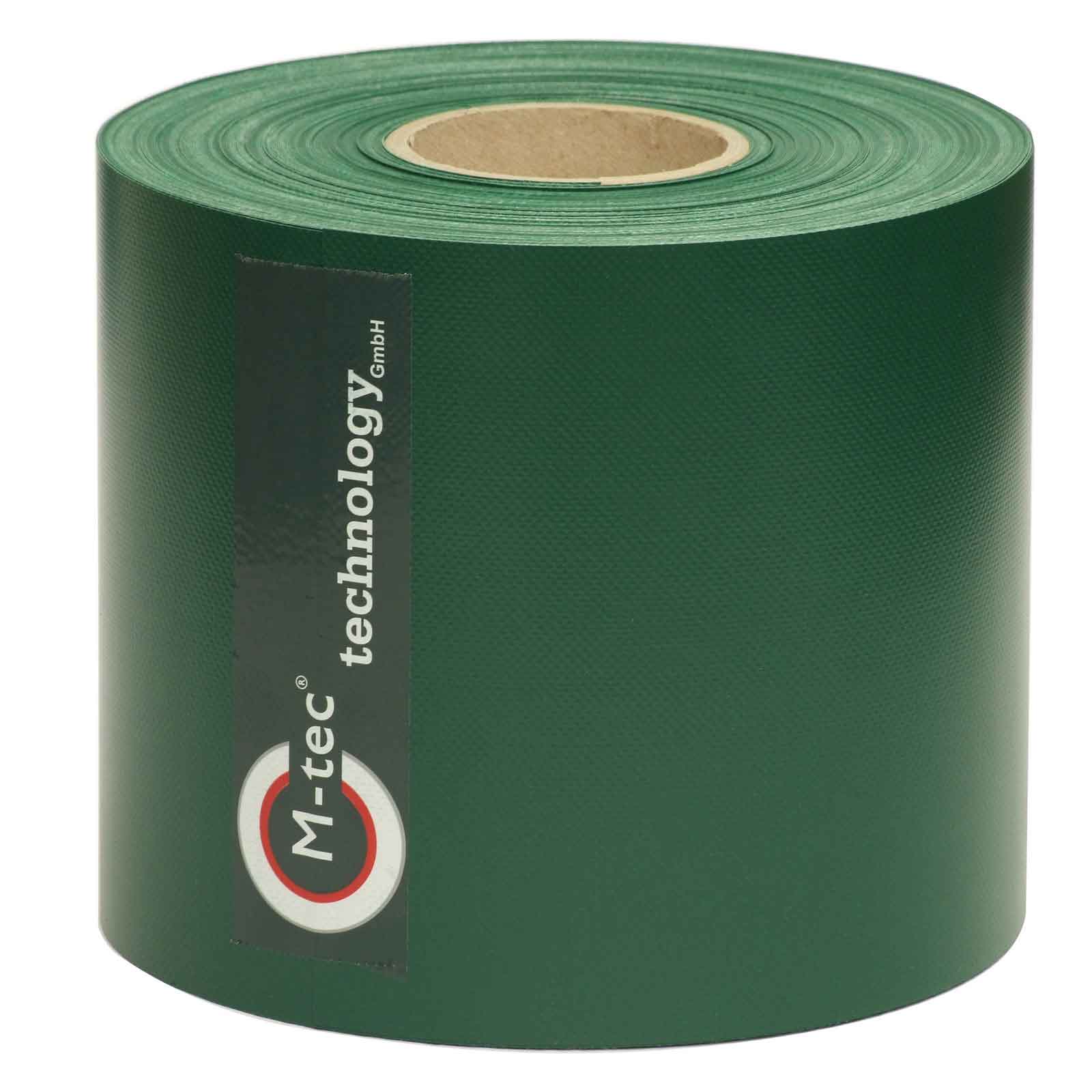 M-tec Profi-line® - moosgrün H=19cm PVC -Profi -line ® Sichtschutz Sondermaß 0,090 x 65,00 m-weiß