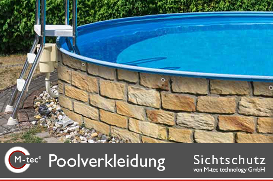 M-tec print® Poolverkleidung in Stein- oder Pflanzenoptik