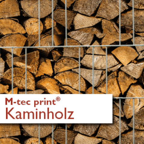 M-tec print® Zaunblenden Motiv Kaminholz