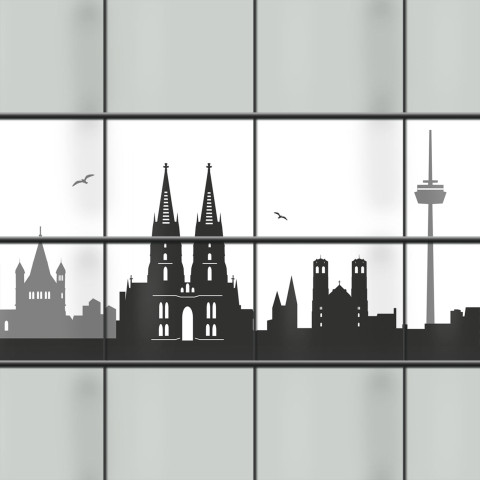 Weich PVC Sichtschutz mit Hamburg Skyline