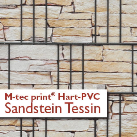 M-tec print bedruckte Hart PVC Streifen mit Sandstein Tessin - Motiv