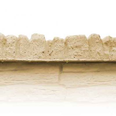 Betonzaun Oberlatte Mediterran Nostalgie hell-gelb Betonzaun Oberlatte Mediterran Nostalgie hell-gelb